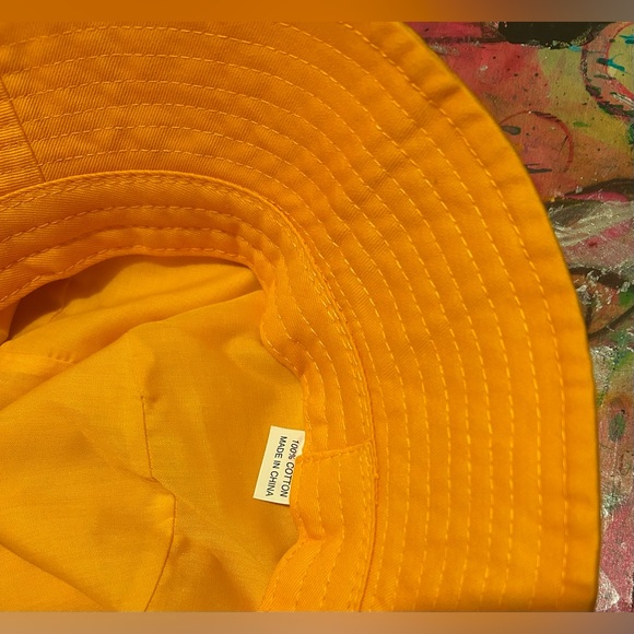 White Owl - Canvas Bucket Hat - Yellow/Orange - Exclusive Bird Bucks Item! - Picture 3 of 6